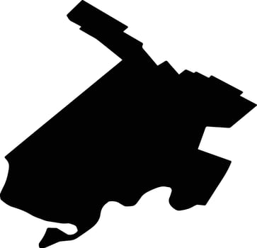 MOLDOVENI Romania silhouette map vector
