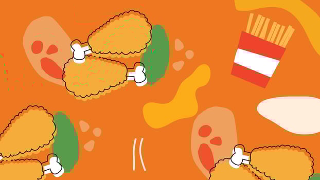 Spicy Chicken Legs Background vector