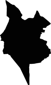 Monduli Tanzania silhouette map vector