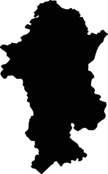 Moradabad India silhouette map vector