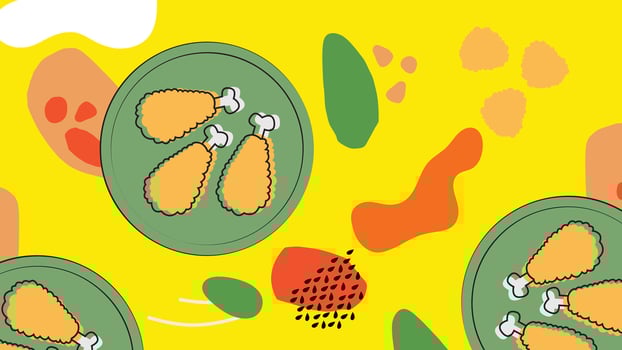 Chicken Bucket Combo Background vector