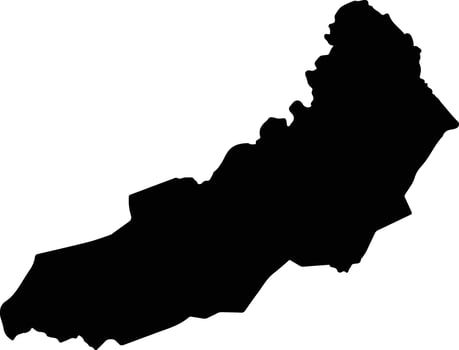 Municipio Camoapa Nicaragua silhouette map vector