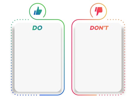 Do and dont infographic template for project vector