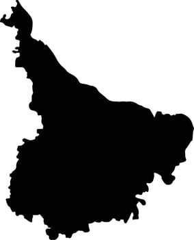 Murshidabad India silhouette map vector