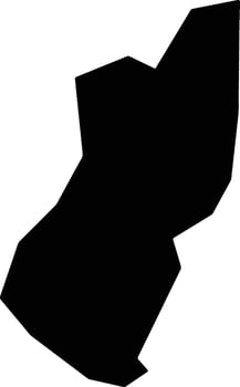 Musakhel Pakistan silhouette map vector