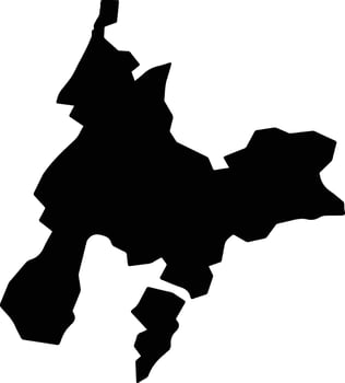 Nagaoka Japan silhouette map vector