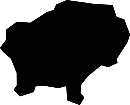 Nakatonbetsu Japan silhouette map vector
