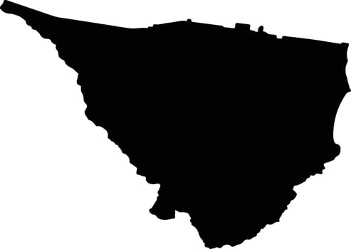 Nambucca Valley Australia silhouette map vector