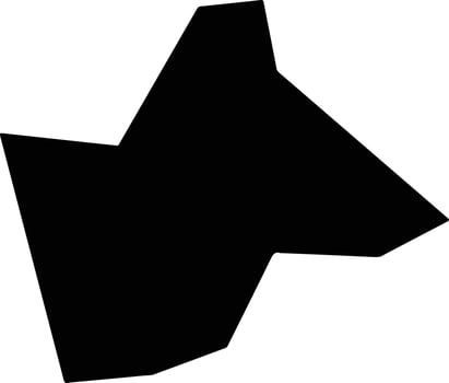 Nanchongshi China silhouette map vector