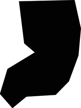 Nanjiangxian China silhouette map vector