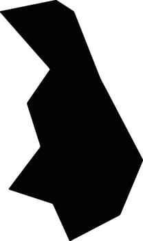 Nankangshi China silhouette map vector