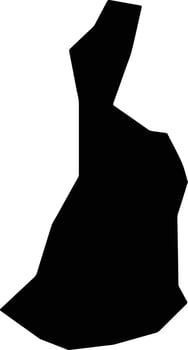 Narandiba Brazil silhouette map vector