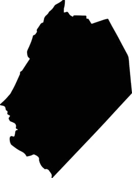 Narok East Kenya silhouette map vector