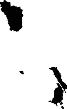 Nias Selatan Indonesia silhouette map vector