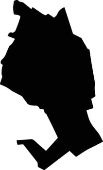 Njoro Kenya silhouette map vector