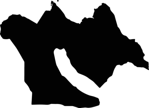 Nor Lipez Bolivia silhouette map vector