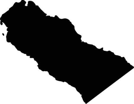 North West Choiseul Solomon Islands silhouette map vector