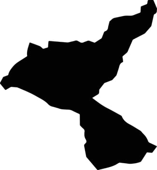 Nova Santa Helena Brazil silhouette map vector