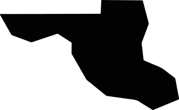 Nova Santa Rosa Brazil silhouette map vector