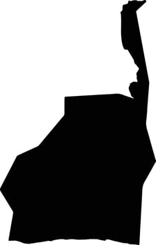 Novo Selo North Macedonia silhouette map vector