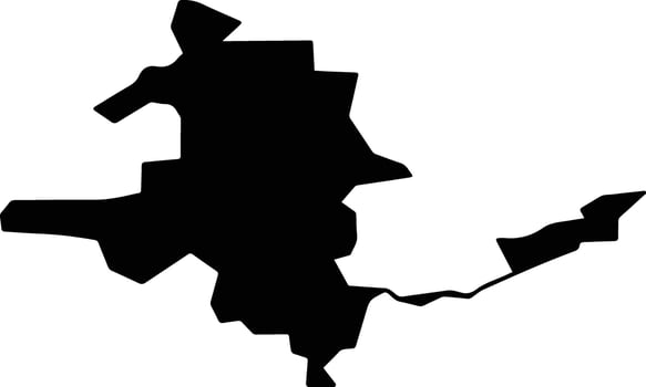 Novocherkassk Russia silhouette map vector