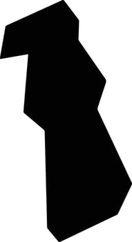 Nsit Ibom Nigeria silhouette map vector