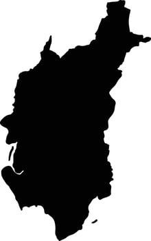 Nuea Khlong Thailand silhouette map vector