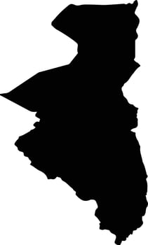 Offinso Municipal Ghana silhouette map vector