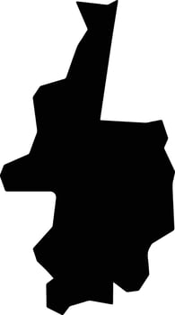 Ogba Egbema Ndoni Nigeria silhouette map vector