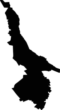 Ojinaga Mexico silhouette map vector