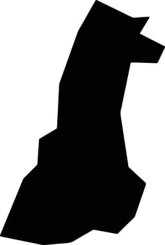 Okaya Japan silhouette map vector