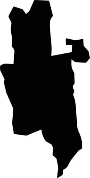 Ol Kalou Kenya silhouette map vector