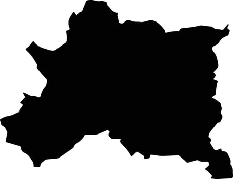 Oltu Turkey silhouette map vector