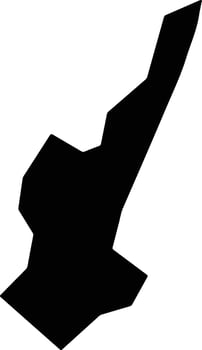 Osvaldo Cruz Brazil silhouette map vector