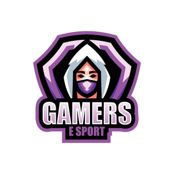 Gamers e-sport logo design vector