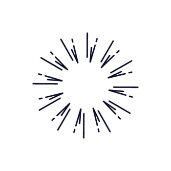 Abstract Sunburst Rays Burst Starburst Design Element Graphic vector