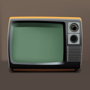 Retro vintage television illustration vector