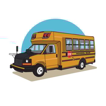 School bus illustration, perfect for t shirt design and transportation service logo vector