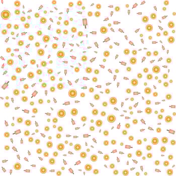 A pattern of orange and yellow dots on a white background vector