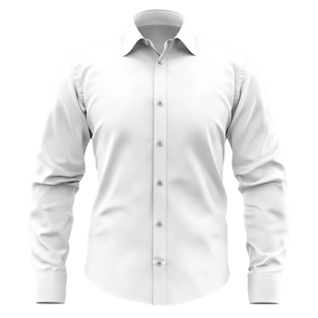 Plain White Shirt Front View Isolated With Transparent Background png