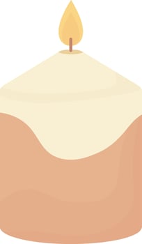 Brown Round Candle vector