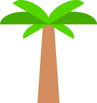 Doodle coconut tree png