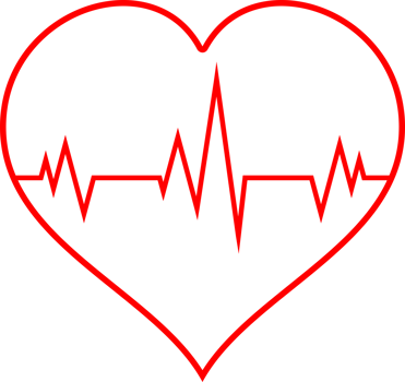 Red line heart pulse heartbeat medical png
