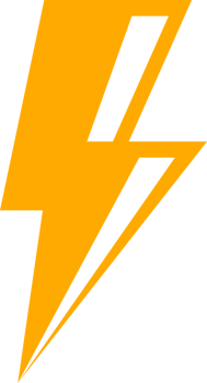 Yellow icon thunder electric bolt doodle png