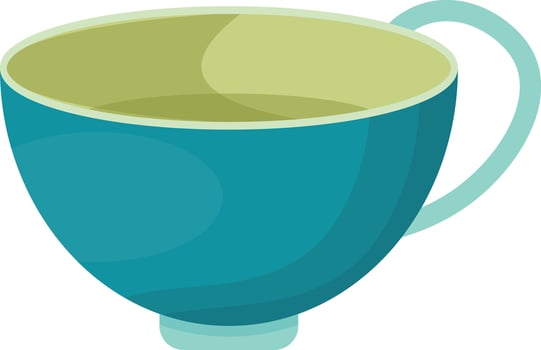 Green Teacup Mug vector