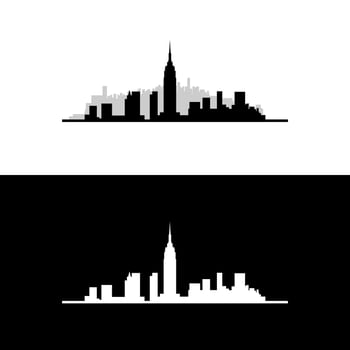 New York City Skyline Illustration Design Art vector