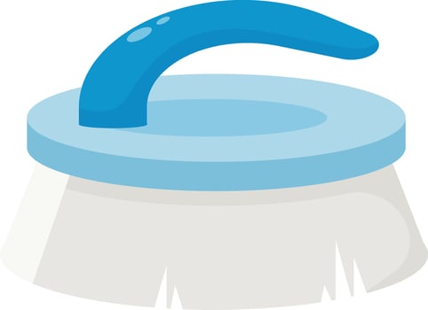 Blue Hand Cleaning Brush vector