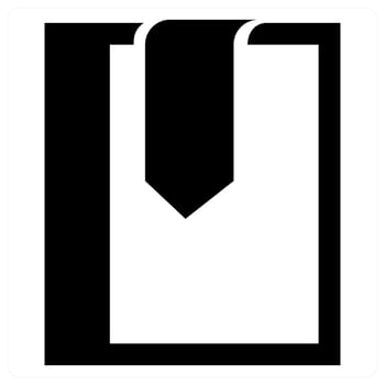 Bookmark icon in black color vector