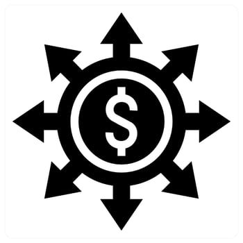 Budget Breakdown icon concept in black color vector