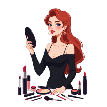 Self Grooming Beauty Character png